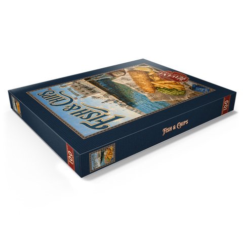 Darstellung des Puzzle Motivs Brighton Pier: Fish and Chips am Meer Brighton Pier Fish and Chips Seaside 100 Puzzle Schachtel Ansicht1