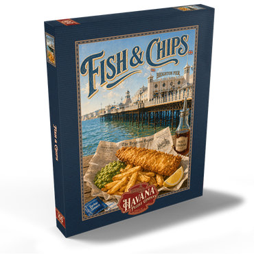 Darstellung des Puzzle Motivs Brighton Pier Fish and Chips Seaside 100 Puzzle Schachtel Ansicht2