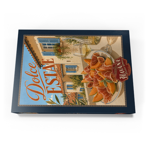 Darstellung des Puzzle Motivs Süßer Sommer – Aperitif in einer toskanischen Villa Dolce Estate - Tuscan Villa Aperitivo 1000 Puzzle Schachtel Ansicht3