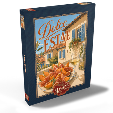 Darstellung des Puzzle Motivs Dolce Estate - Tuscan Villa Aperitivo 100 Puzzle Schachtel Ansicht2