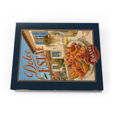 Darstellung des Puzzle Motivs Süßer Sommer – Aperitif in einer toskanischen Villa Dolce Estate - Tuscan Villa Aperitivo 100 Puzzle Schachtel Ansicht3