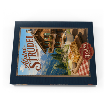 Darstellung des Puzzle Motivs Alpine Strudel - Mountain Chalet Dessert 100 Puzzle Schachtel Ansicht3