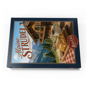Darstellung des Puzzle Motivs Alpine Strudel - Mountain Chalet Dessert 500 Puzzle Schachtel Ansicht3