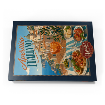 Darstellung des Puzzle Motivs Aperitivo Italiano - Amalfi Coast Aperitivo Spritz Seaside Terrace 1000 Puzzle Schachtel Ansicht3