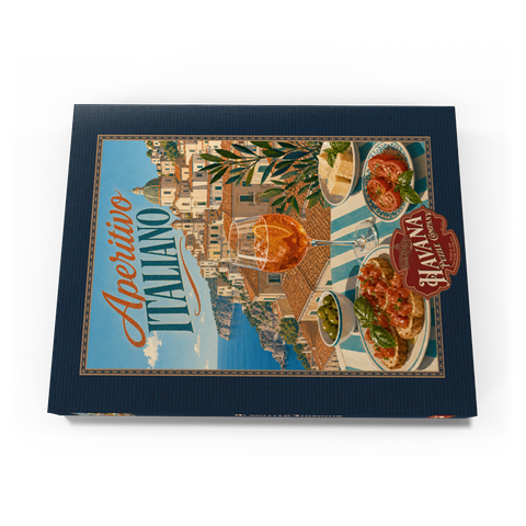 Darstellung des Puzzle Motivs Italienischer Aperitif – Amalfiküste Aperitif Spritz Seaside Terrace Aperitivo Italiano - Amalfi Coast Aperitivo Spritz Seaside Terrace 200 Puzzle Schachtel Ansicht3