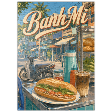 Darstellung des Puzzle Motivs puzzleplate Saigon Banh Mi Street Food Scene 200 Puzzle