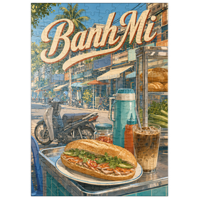 Darstellung des Puzzle Motivs Die Banh-Mi-Straßenküche in Saigon - Puzzleteile: 200