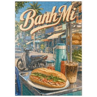 Darstellung des Puzzle Motivs puzzleplate Saigon Banh Mi Street Food Scene 500 Puzzle