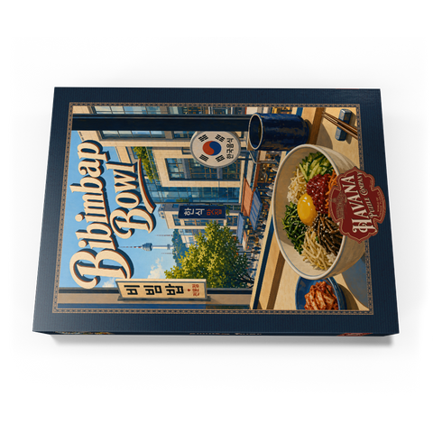 Darstellung des Puzzle Motivs N Seoul Tower – Koreanische Bibimbap-Schüssel N Seoul Tower Korean Bibimbap Bowl 1000 Puzzle Schachtel Ansicht3