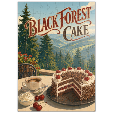 Darstellung des Puzzle Motivs puzzleplate Black Forest Cake - Alpine Mountain View 100 Puzzle