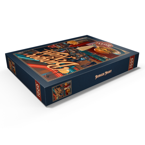 Darstellung des Puzzle Motivs American Diner Burger Night American Diner Burger Night 1000 Puzzle Schachtel Ansicht1