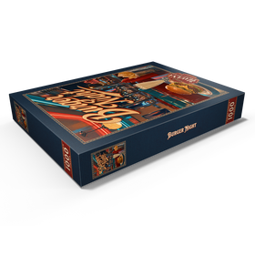 Darstellung des Puzzle Motivs American Diner Burger Night - Puzzleteile: 1000
