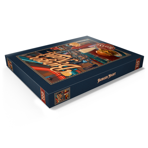 Darstellung des Puzzle Motivs American Diner Burger Night American Diner Burger Night 200 Puzzle Schachtel Ansicht1