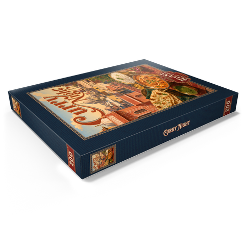 Darstellung des Puzzle Motivs Jaipur, Indien: Curry-Abend – Festmahl auf der Dachterrasse Jaipur India Curry Night Rooftop Feast 200 Puzzle Schachtel Ansicht1