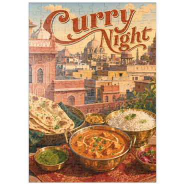Darstellung des Puzzle Motivs puzzleplate Jaipur India Curry Night Rooftop Feast 200 Puzzle