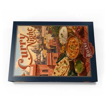 Darstellung des Puzzle Motivs Jaipur India Curry Night Rooftop Feast 500 Puzzle Schachtel Ansicht3