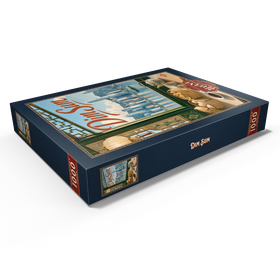 Darstellung des Puzzle Motivs Die Skyline des Hafens von Hongkong und die Dim-Sum-Szene - Puzzleteile: 1000