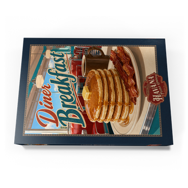Darstellung des Puzzle Motivs Classic American Diner Breakfast Pancakes 1000 Puzzle Schachtel Ansicht3