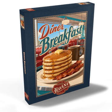 Darstellung des Puzzle Motivs Classic American Diner Breakfast Pancakes 100 Puzzle Schachtel Ansicht2
