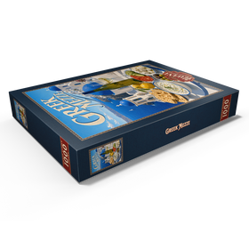 Darstellung des Puzzle Motivs Santorini – Griechisches Mezze-Festmahl an der Küste - Puzzleteile: 1000