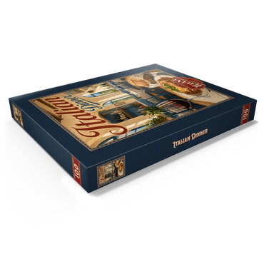Darstellung des Puzzle Motivs Tuscan Trattoria Italian Dinner Wine 100 Puzzle Schachtel Ansicht1