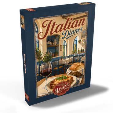 Darstellung des Puzzle Motivs Tuscan Trattoria Italian Dinner Wine 200 Puzzle Schachtel Ansicht2