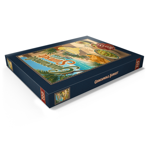 Darstellung des Puzzle Motivs Guacamole, Sonnenuntergang, Küsten-Margarita-Szene Guacamole Sunset Coastal Margarita Scene 200 Puzzle Schachtel Ansicht1