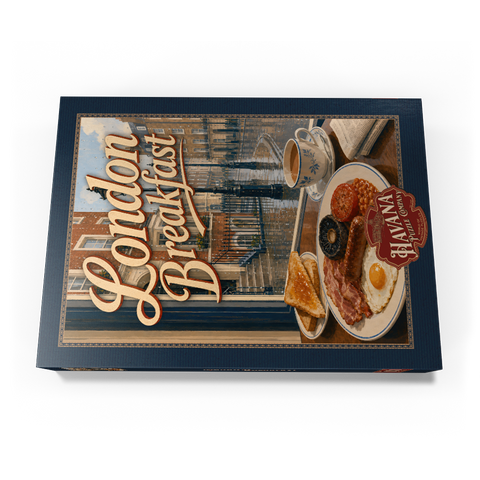 Darstellung des Puzzle Motivs London – Englisches Frühstück London - Full English Breakfast 1000 Puzzle Schachtel Ansicht3