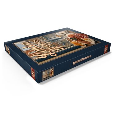 Darstellung des Puzzle Motivs London - Full English Breakfast 100 Puzzle Schachtel Ansicht1