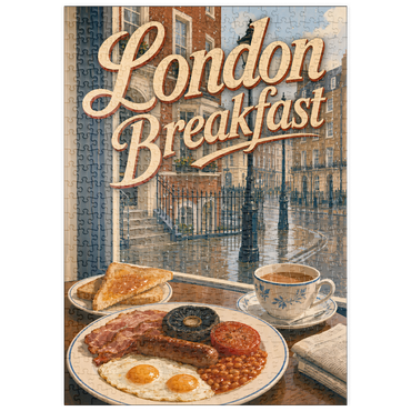 Darstellung des Puzzle Motivs puzzleplate London - Full English Breakfast 500 Puzzle