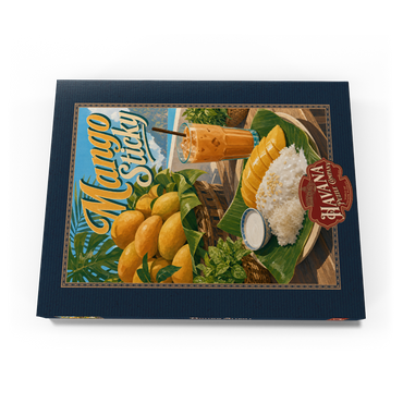 Darstellung des Puzzle Motivs Sticky Rice - Thai Sticky Rice Dessert with Mango 100 Puzzle Schachtel Ansicht3