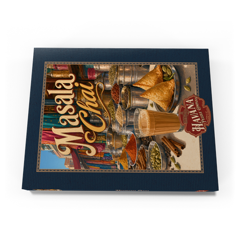 Darstellung des Puzzle Motivs Masala Chai – Indischer Gewürzmarkt Masala Chai - Indian Spice Market 100 Puzzle Schachtel Ansicht3