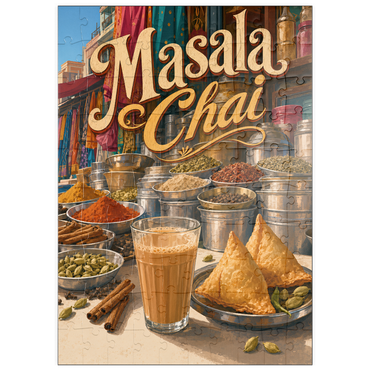 Darstellung des Puzzle Motivs puzzleplate Masala Chai - Indian Spice Market 100 Puzzle