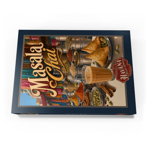 Darstellung des Puzzle Motivs Masala Chai – Indischer Gewürzmarkt Masala Chai - Indian Spice Market 500 Puzzle Schachtel Ansicht3