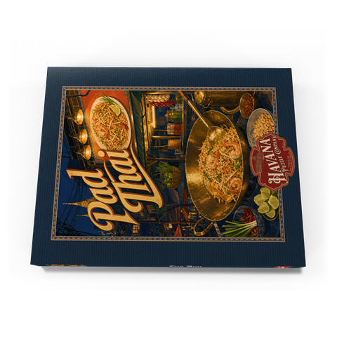 Darstellung des Puzzle Motivs Pad-Thai-Straßenessen auf dem Nachtmarkt Pad Thai Street Food Night Market 200 Puzzle Schachtel Ansicht3