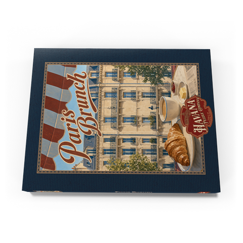 Darstellung des Puzzle Motivs Paris Café Brunch Croissant Kaffee Paris Cafe Brunch Croissant Coffee 200 Puzzle Schachtel Ansicht3
