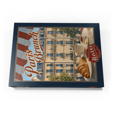 Darstellung des Puzzle Motivs Paris Cafe Brunch Croissant Coffee 500 Puzzle Schachtel Ansicht3