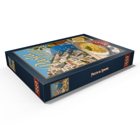 Darstellung des Puzzle Motivs Amalfiküste: Pasta al Limone mit Meerblick - Puzzleteile: 1000
