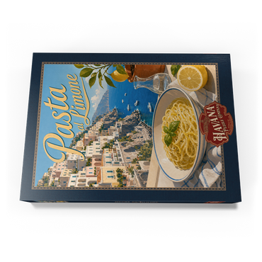 Darstellung des Puzzle Motivs Amalfi Coast Pasta al Limone Seaside View 1000 Puzzle Schachtel Ansicht3