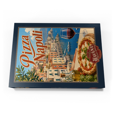 Darstellung des Puzzle Motivs Naples Italy Pizza Waterfront View 1000 Puzzle Schachtel Ansicht3