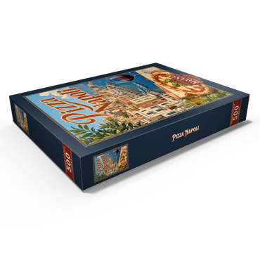 Darstellung des Puzzle Motivs Naples Italy Pizza Waterfront View 500 Puzzle Schachtel Ansicht1