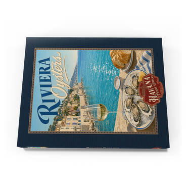 Darstellung des Puzzle Motivs French Riviera Coastal Oysters and White Wine 100 Puzzle Schachtel Ansicht3