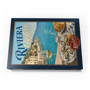 Darstellung des Puzzle Motivs French Riviera Coastal Oysters and White Wine 500 Puzzle Schachtel Ansicht3