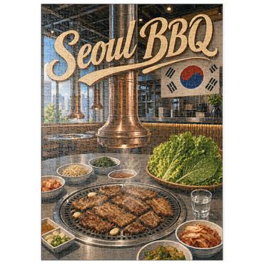 Darstellung des Puzzle Motivs puzzleplate Seoul Korean BBQ Restaurant Interior Ambiance 500 Puzzle