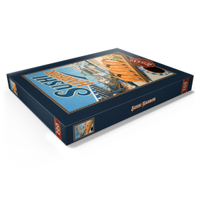 Alternative Darstellung des Puzzle-Motivs Sushi Harbor Waterfront Market – Lachs-Nigiri – Puzzleteile: 200