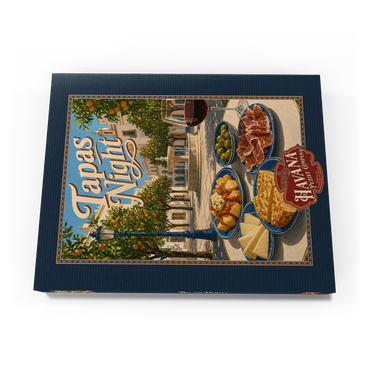 Darstellung des Puzzle Motivs Seville Tapas Night Orange Grove Plaza 100 Puzzle Schachtel Ansicht3