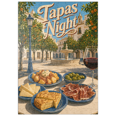 Darstellung des Puzzle Motivs puzzleplate Seville Tapas Night Orange Grove Plaza 200 Puzzle