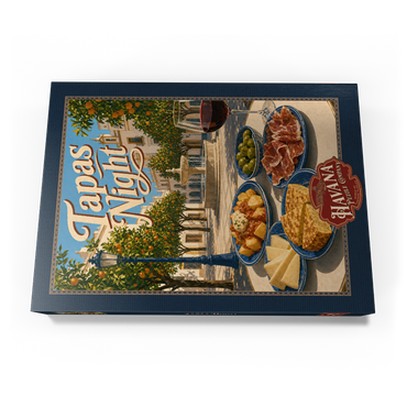 Darstellung des Puzzle Motivs Seville Tapas Night Orange Grove Plaza 500 Puzzle Schachtel Ansicht3