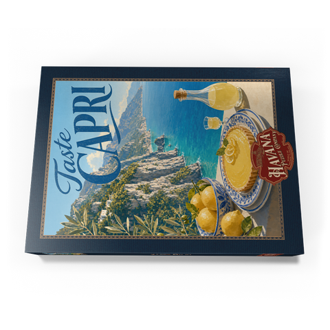 Darstellung des Puzzle Motivs Zitronendessert nach Capri-Art Capri Italy Coastal Lemon Dessert 1000 Puzzle Schachtel Ansicht3