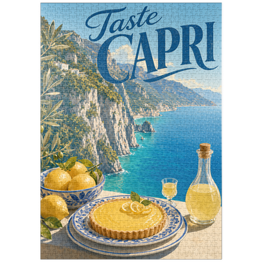 Darstellung des Puzzle Motivs puzzleplate Capri Italy Coastal Lemon Dessert 1000 Puzzle